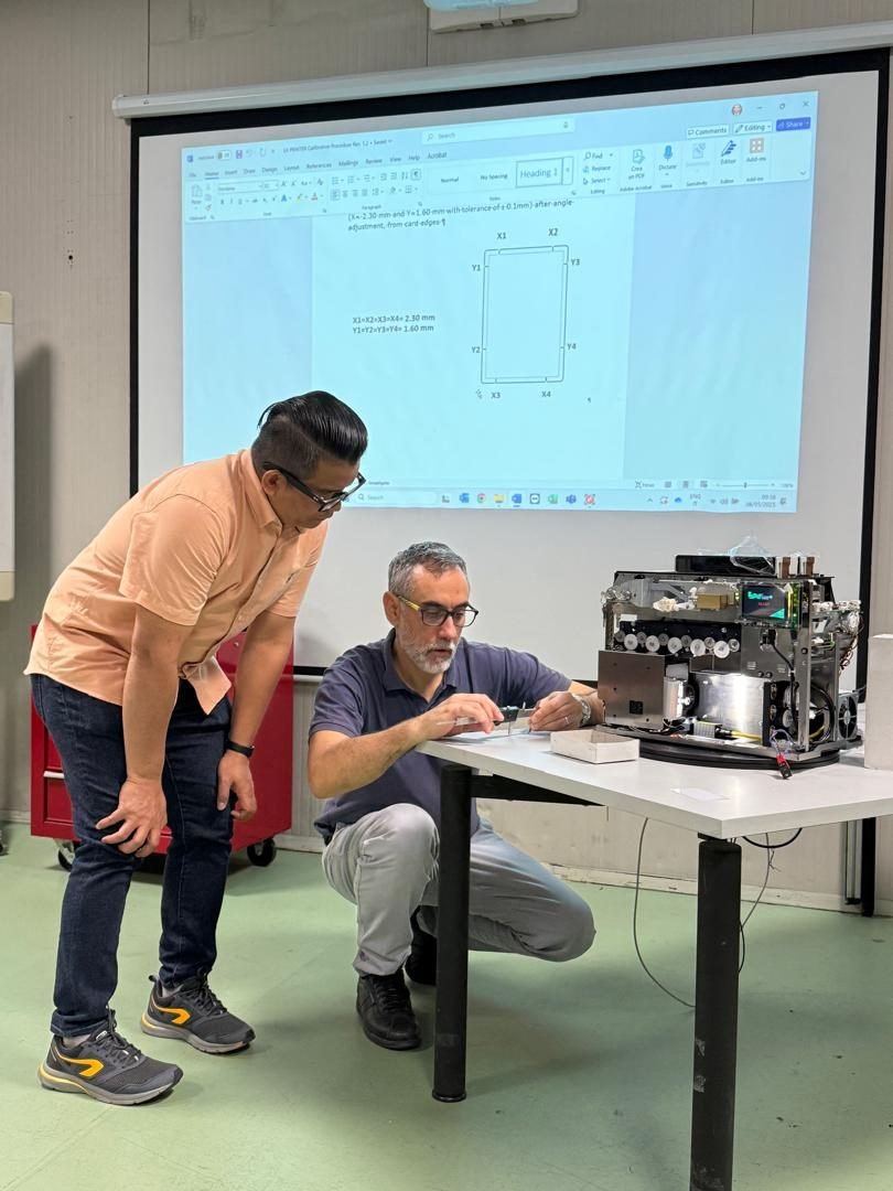 Advanced laser engraver training at the factory in Italy